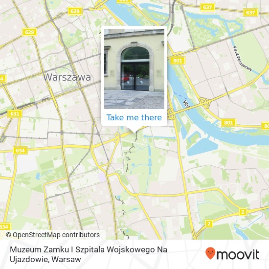 Muzeum Zamku I Szpitala Wojskowego Na Ujazdowie map