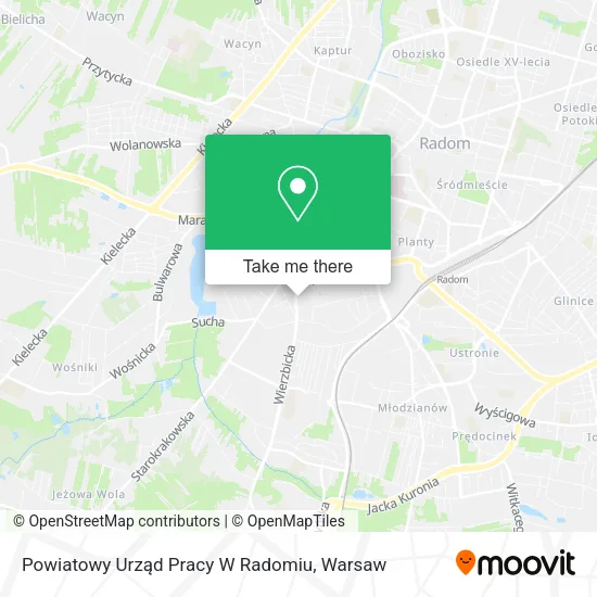 Карта Powiatowy Urząd Pracy W Radomiu