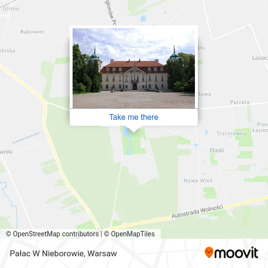 Pałac W Nieborowie map