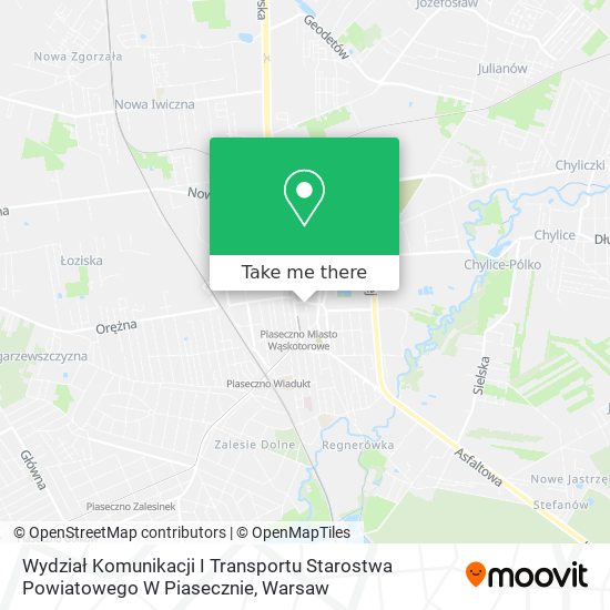 Wydział Komunikacji I Transportu Starostwa Powiatowego W Piasecznie map