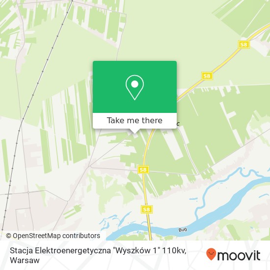 Карта Stacja Elektroenergetyczna "Wyszków 1" 110kv