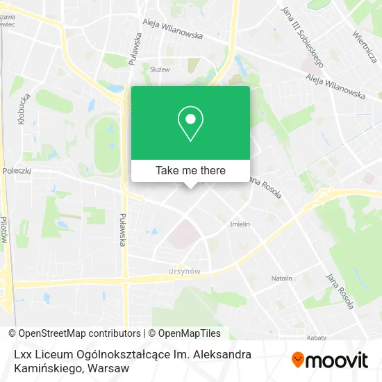 Lxx Liceum Ogólnokształcące Im. Aleksandra Kamińskiego map