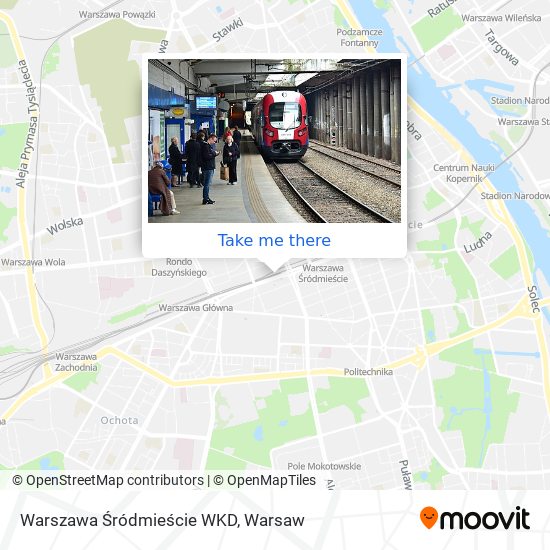 Карта Warszawa Śródmieście WKD