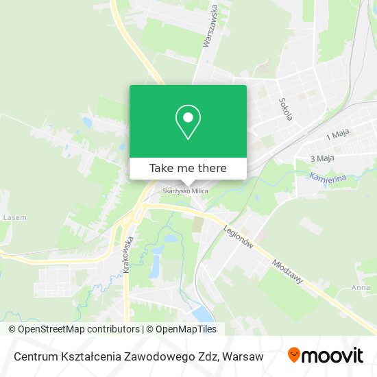 Centrum Kształcenia Zawodowego Zdz map