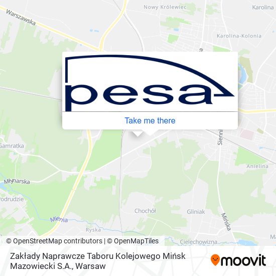 Zakłady Naprawcze Taboru Kolejowego Mińsk Mazowiecki S.A. map