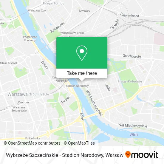 Wybrzeże Szczecińskie - Stadion Narodowy map