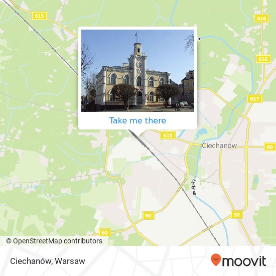 Ciechanów map