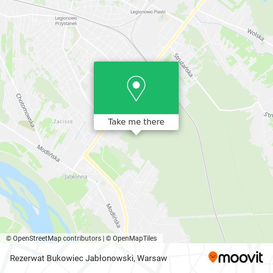 Rezerwat Bukowiec Jabłonowski map