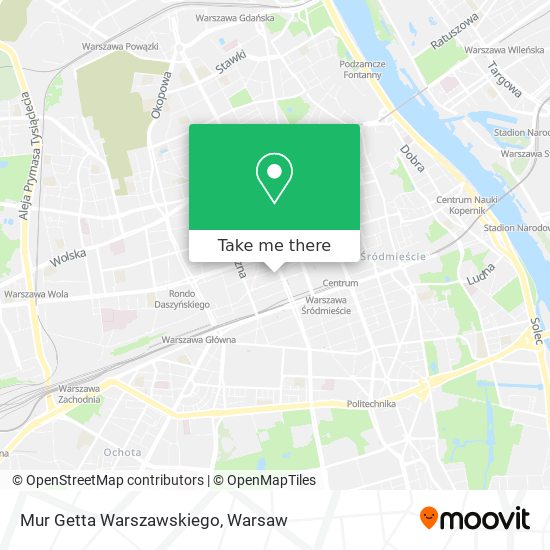 Mur Getta Warszawskiego map