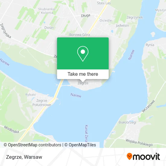 Zegrze map