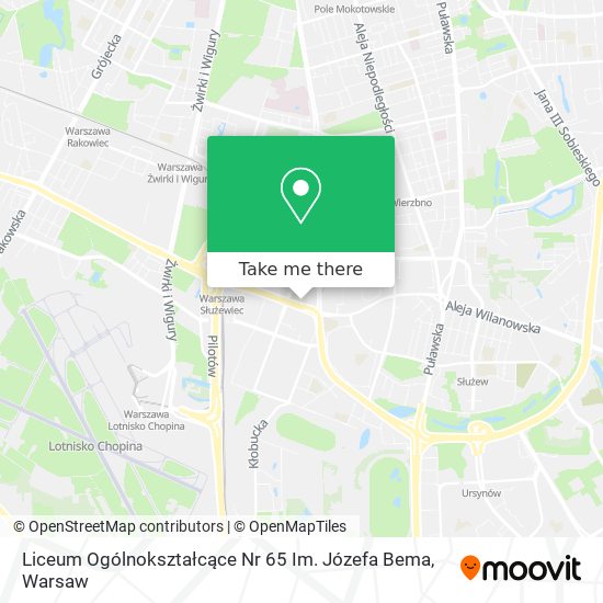 Liceum Ogólnokształcące Nr 65 Im. Józefa Bema map