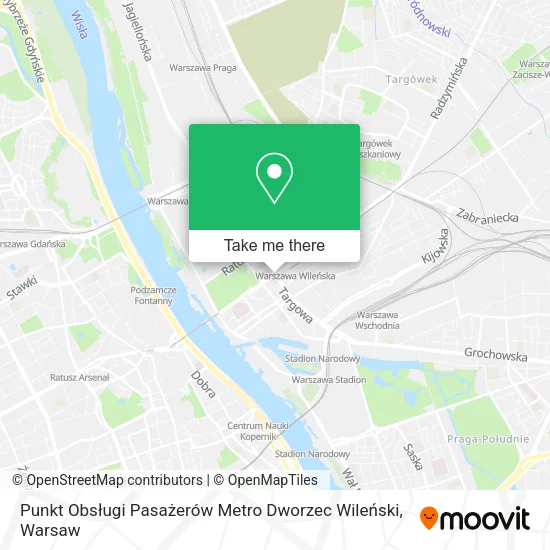 Карта Punkt Obsługi Pasażerów Metro Dworzec Wileński