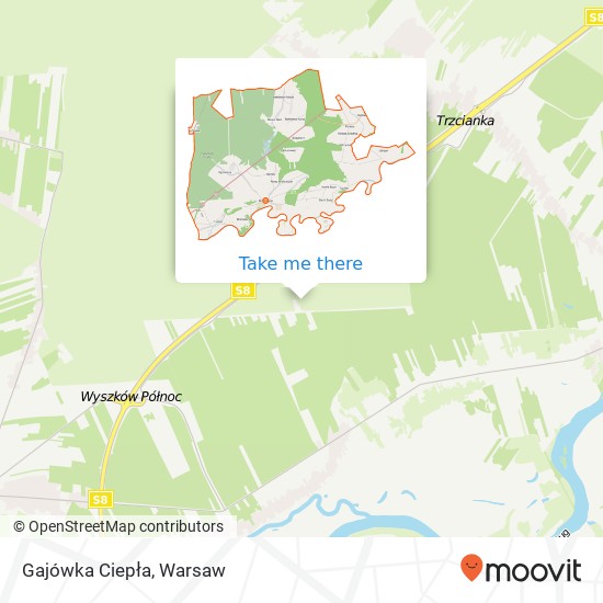 Карта Gajówka Ciepła