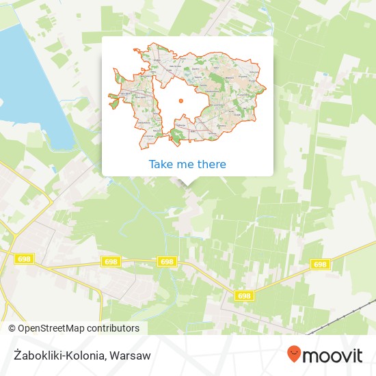 Żabokliki-Kolonia map