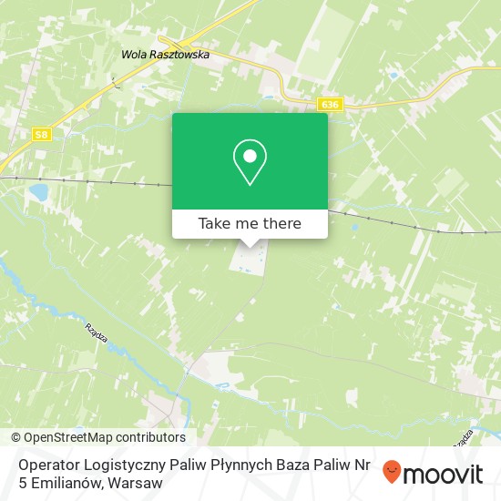 Operator Logistyczny Paliw Płynnych Baza Paliw Nr 5 Emilianów map