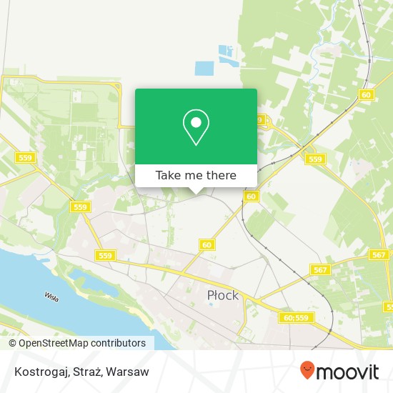 Kostrogaj, Straż map