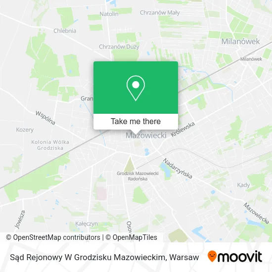 Sąd Rejonowy W Grodzisku Mazowieckim map