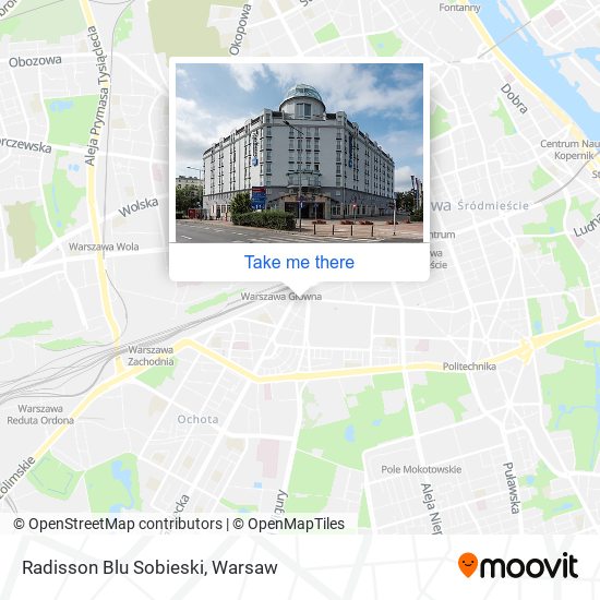 Radisson Blu Sobieski map