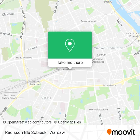 Radisson Blu Sobieski map