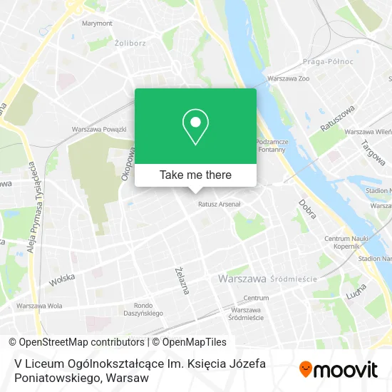 V Liceum Ogólnokształcące Im. Księcia Józefa Poniatowskiego map