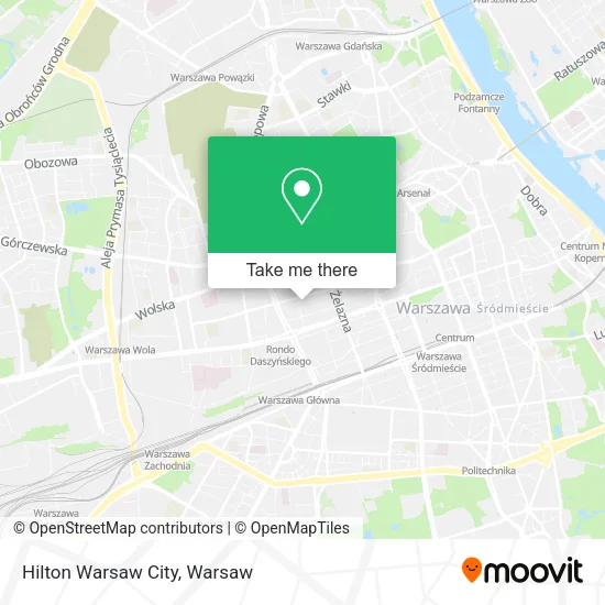 Hilton Warsaw City map