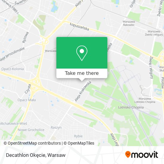 Decathlon Okęcie map