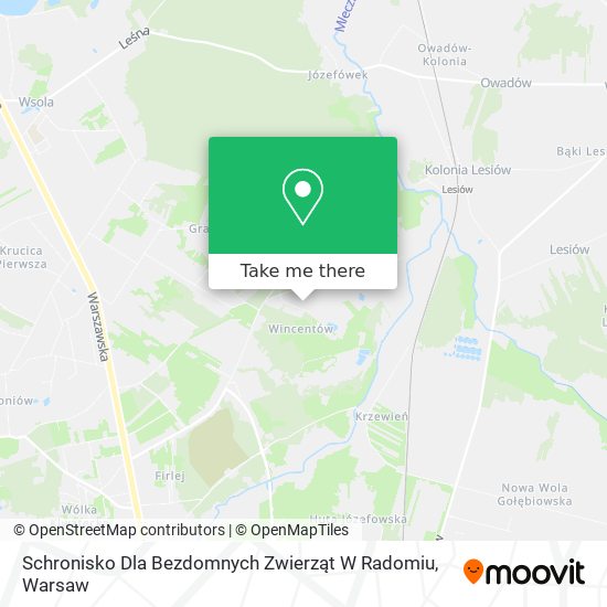 Schronisko Dla Bezdomnych Zwierząt W Radomiu map