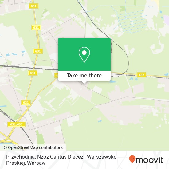 Przychodnia. Nzoz Caritas Diecezji Warszawsko - Praskiej map