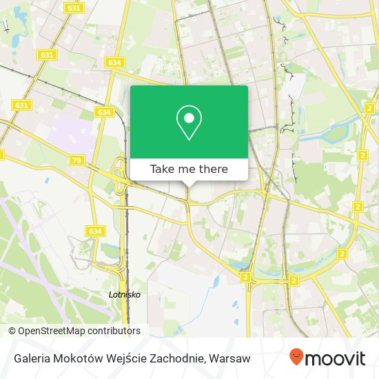 Galeria Mokotów Wejście Zachodnie map