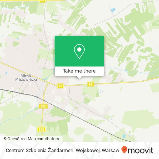 Centrum Szkolenia Żandarmerii Wojskowej map