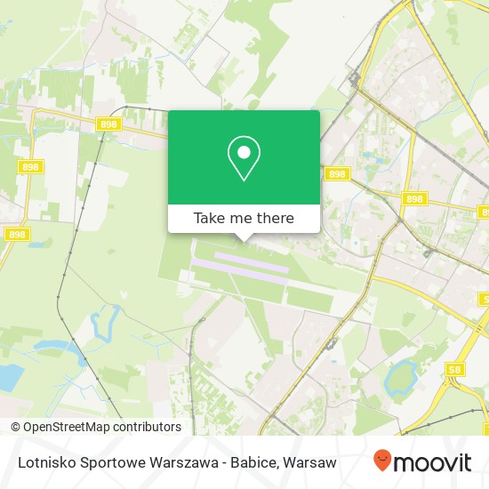 Карта Lotnisko Sportowe Warszawa - Babice