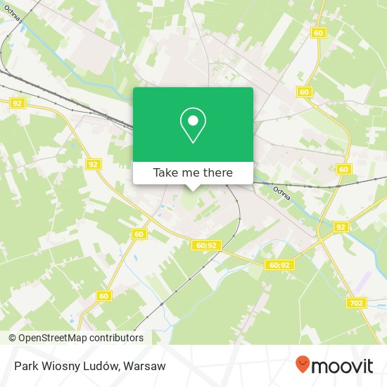 Park Wiosny Ludów map