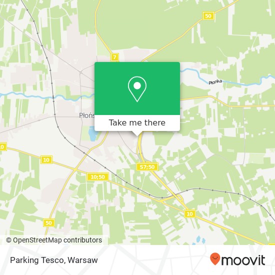 Parking Tesco map