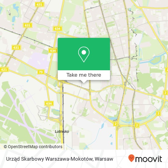 Карта Urząd Skarbowy Warszawa-Mokotów