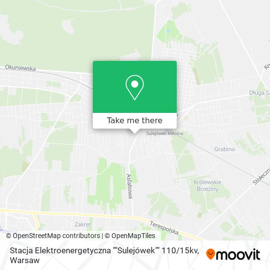 Stacja Elektroenergetyczna ""Sulejówek"" 110 / 15kv map