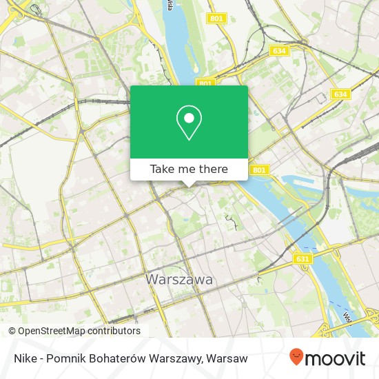 Nike - Pomnik Bohaterów Warszawy map