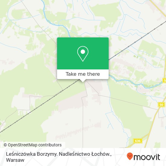 Leśniczówka Borzymy. Nadleśnictwo Łochów. map