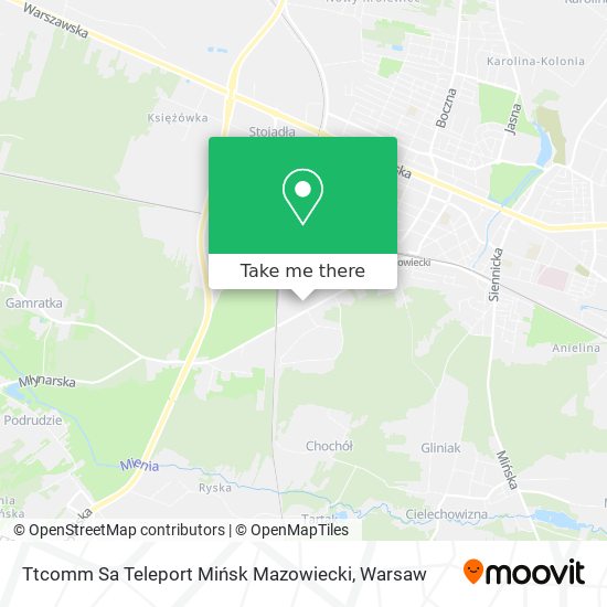 Ttcomm Sa Teleport Mińsk Mazowiecki map