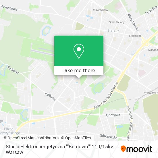 Stacja Elektroenergetyczna ""Bemowo"" 110 / 15kv map