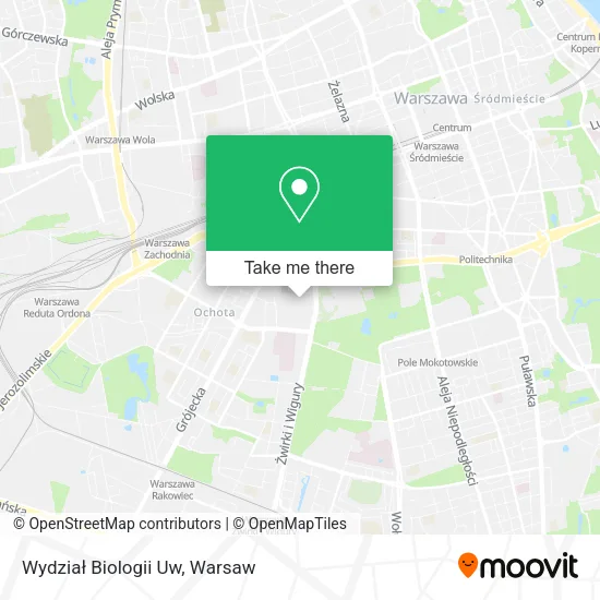 Wydział Biologii Uw map