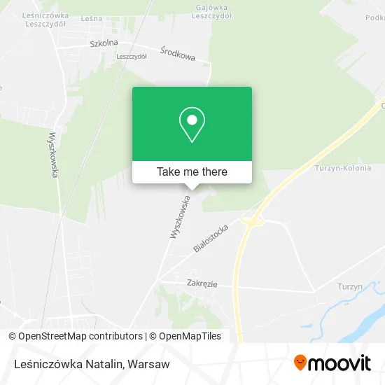Leśniczówka Natalin map