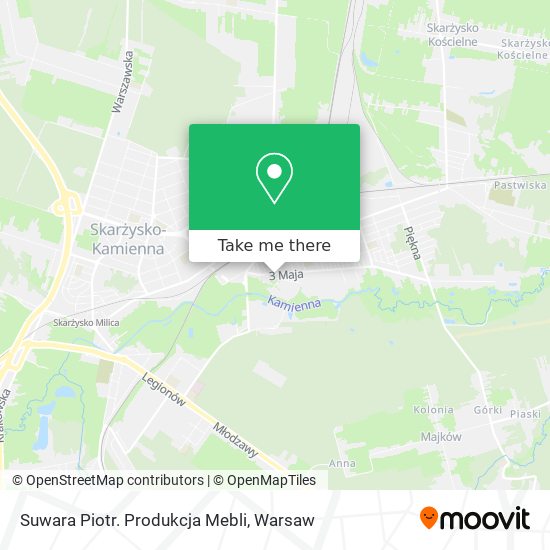 Suwara Piotr. Produkcja Mebli map