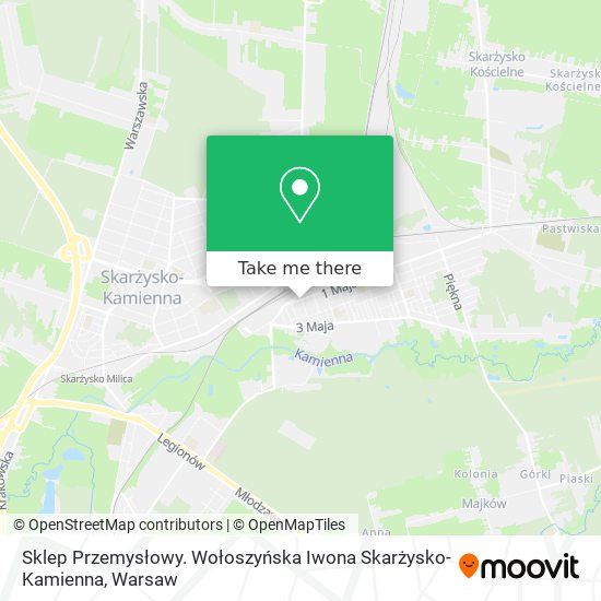 Sklep Przemysłowy. Wołoszyńska Iwona Skarżysko-Kamienna map