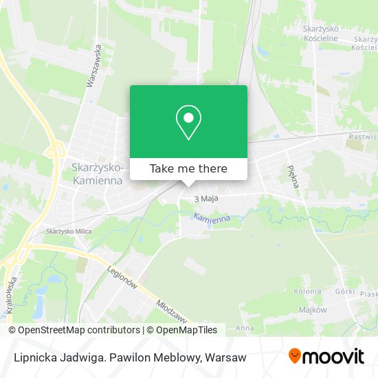 Lipnicka Jadwiga. Pawilon Meblowy map