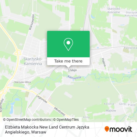 Elżbieta Makocka New Land Centrum Języka Angielskiego map