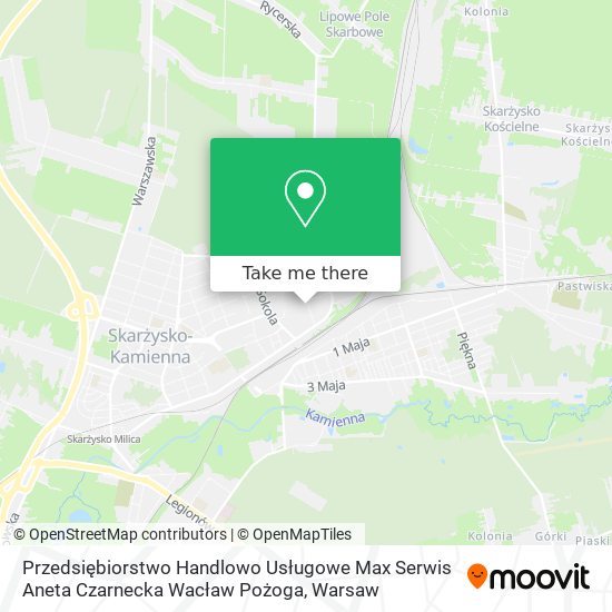 Przedsiębiorstwo Handlowo Usługowe Max Serwis Aneta Czarnecka Wacław Pożoga map