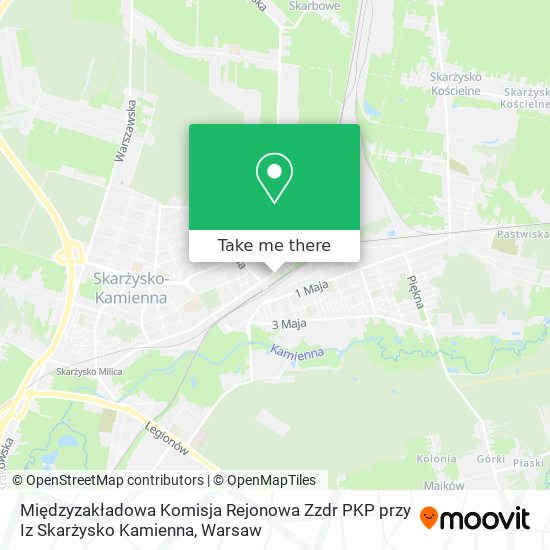 Międzyzakładowa Komisja Rejonowa Zzdr PKP przy Iz Skarżysko Kamienna map