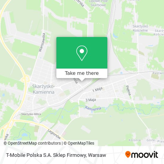 T-Mobile Polska S.A. Sklep Firmowy map