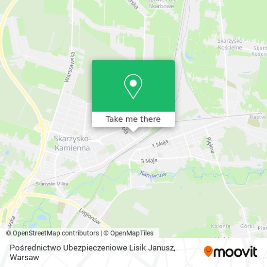 Pośrednictwo Ubezpieczeniowe Lisik Janusz map