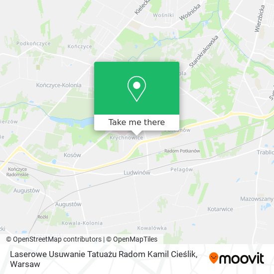 Laserowe Usuwanie Tatuażu Radom Kamil Cieślik map